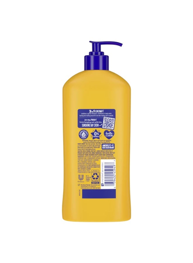 Suave Kids 3in1 Coconut Splash Shampoo Conditioner and Body Wash 532ml - Image 2
